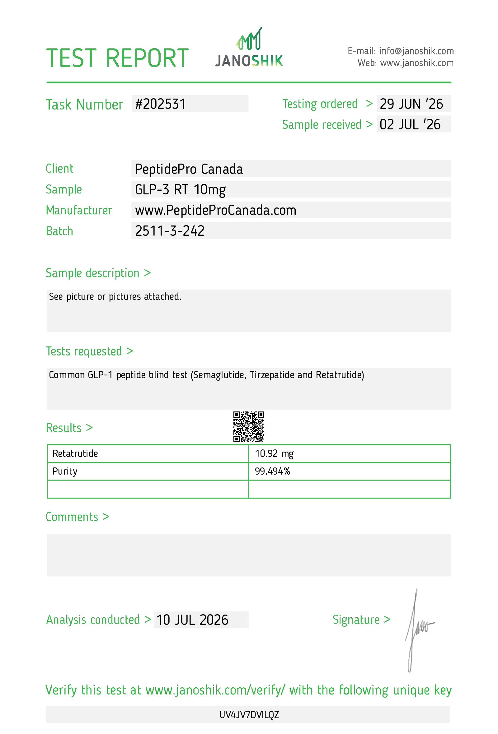 Retatrutide Canada – Laboratory Research Reagent (10mg) - Image 4
